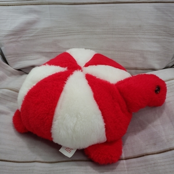 Vintage C&M Amusement Peppermint Candy Turtle 12 Inch Stuffed Animal Carnival - Picture 3 of 9